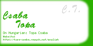 csaba topa business card